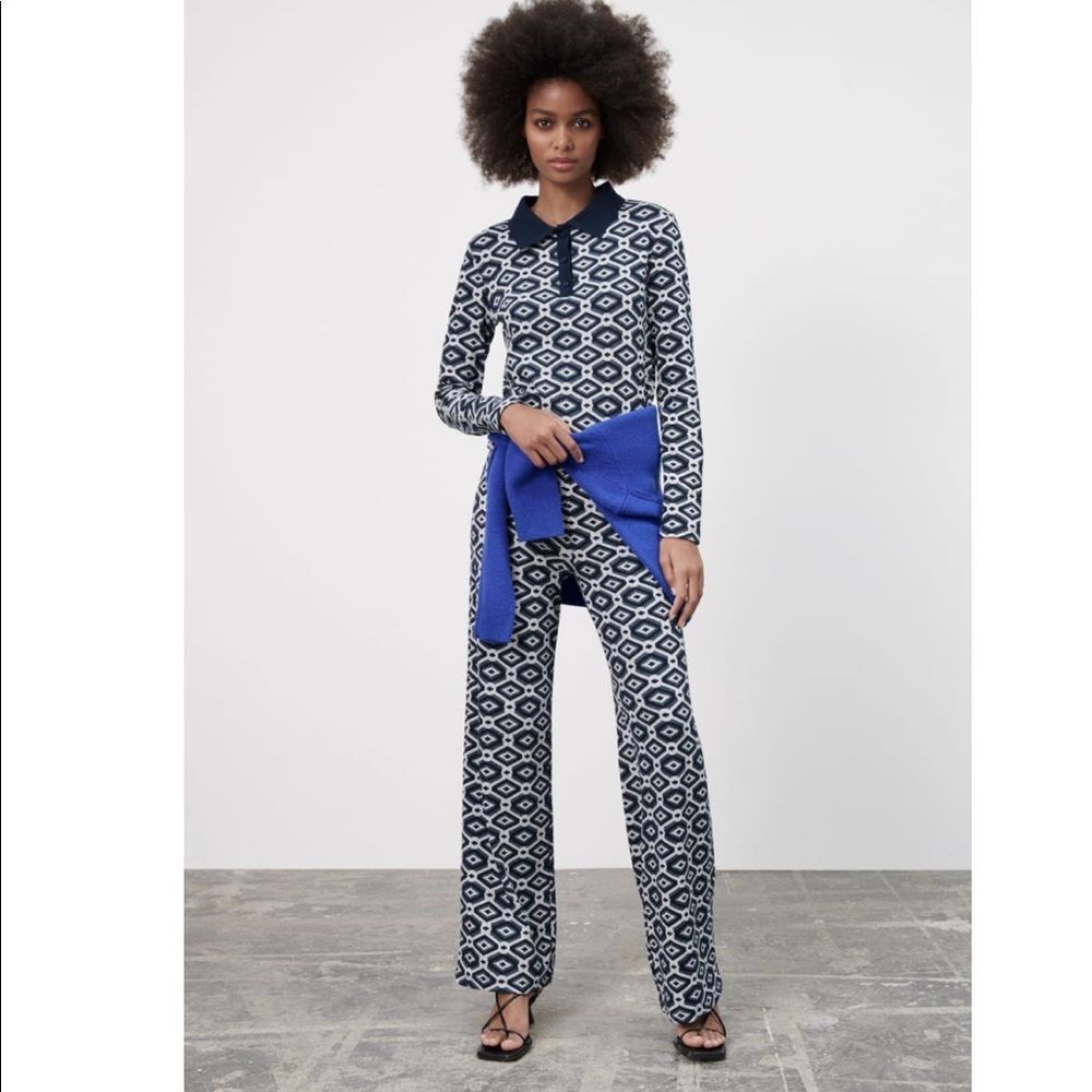 ZARA JACQUARD POLO SHIRT